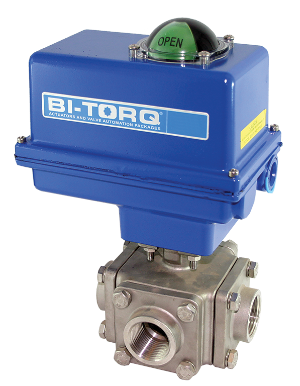 IS-3W (3-Way SS NPT) Electric Actuator Ball Valves